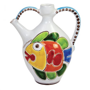 Brocca Folk pesce ceramiche de simone BR79FK Brocca Folk pesce ceramiche de simone BR79FK